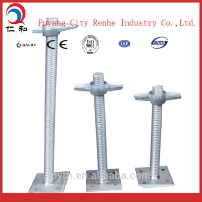 Scaffolding parts for sale adjustable screw jack base floor lift swival base jack